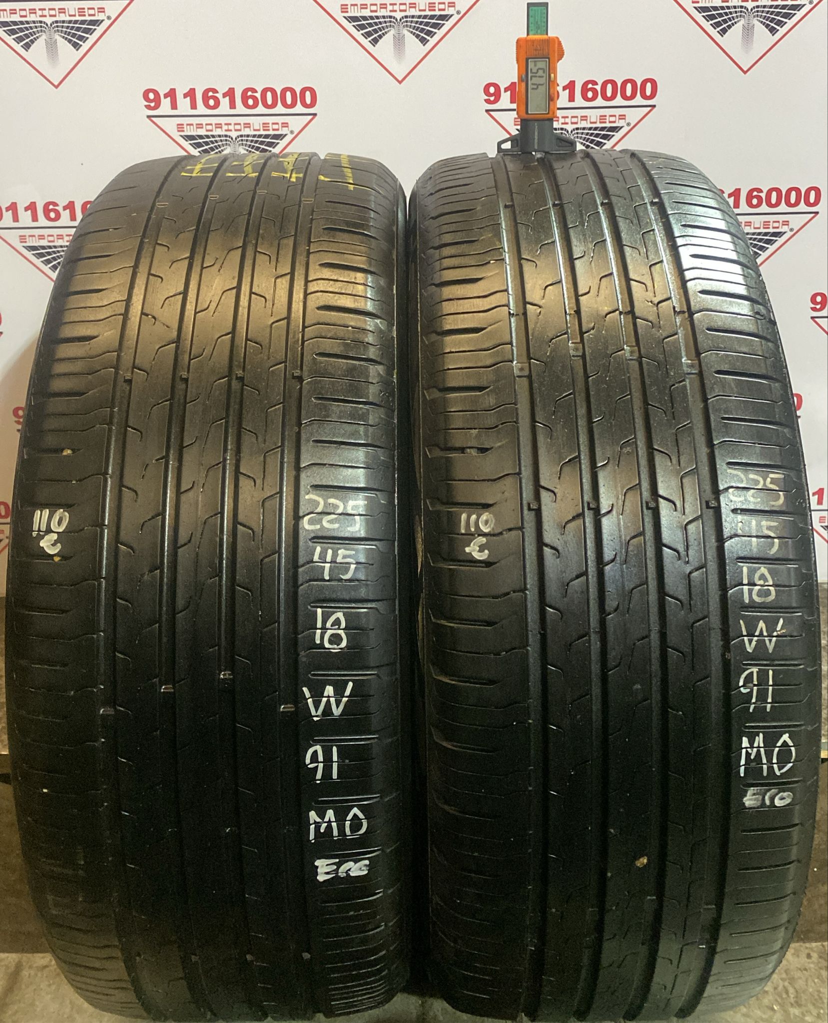 CONTINENTAL ECOCONTACT 6 USADO ECONOMICO  225/45 R18 91 W